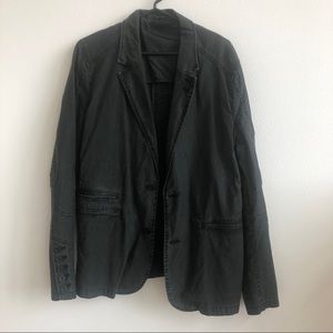 Charcoal Black Casual Blazer